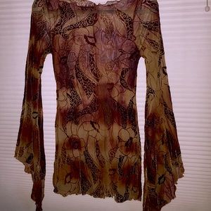 Boho Style Sheer Top - 1960's/70's style!!!